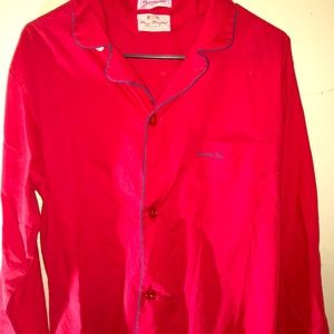 Christian Dior red collared button down shirt